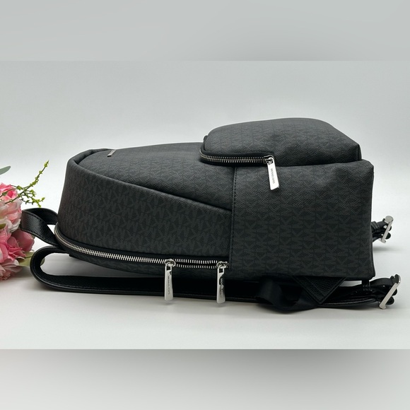 MICHAEL KORS Black Signature Large Backpack - Picture 8 of 14